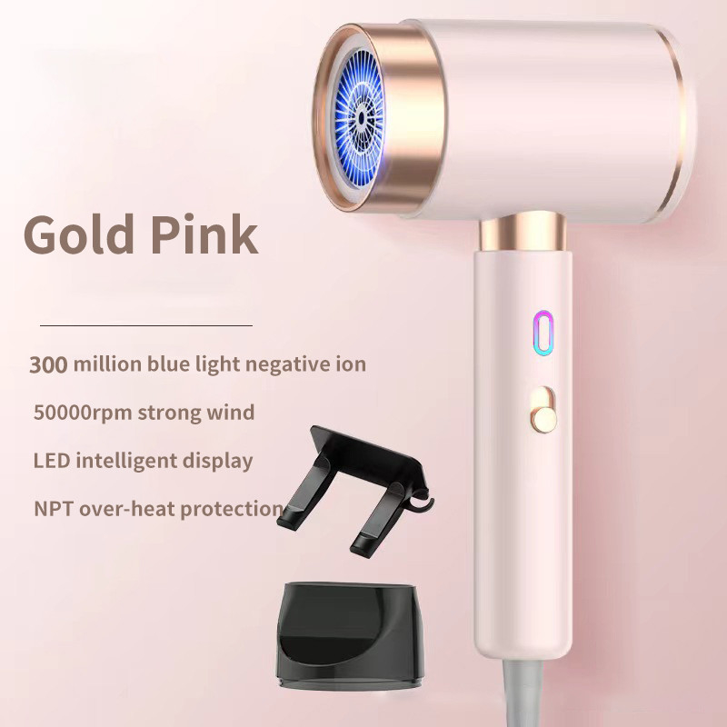 2000W υψηλής ταχύτητας μπλε φως LED διακόπτης οθόνης στο πλάι γρήγορο ξήρανση στεγνωτήρα μαλλιών