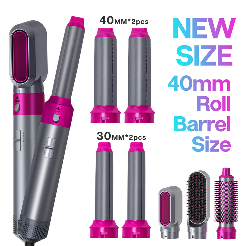 Αρνητικό ιόν Air Wrap Αυτοματοποιημένο Curling Hair Styling Hot Air Brush 5 σε 1 Πολυλειτουργία