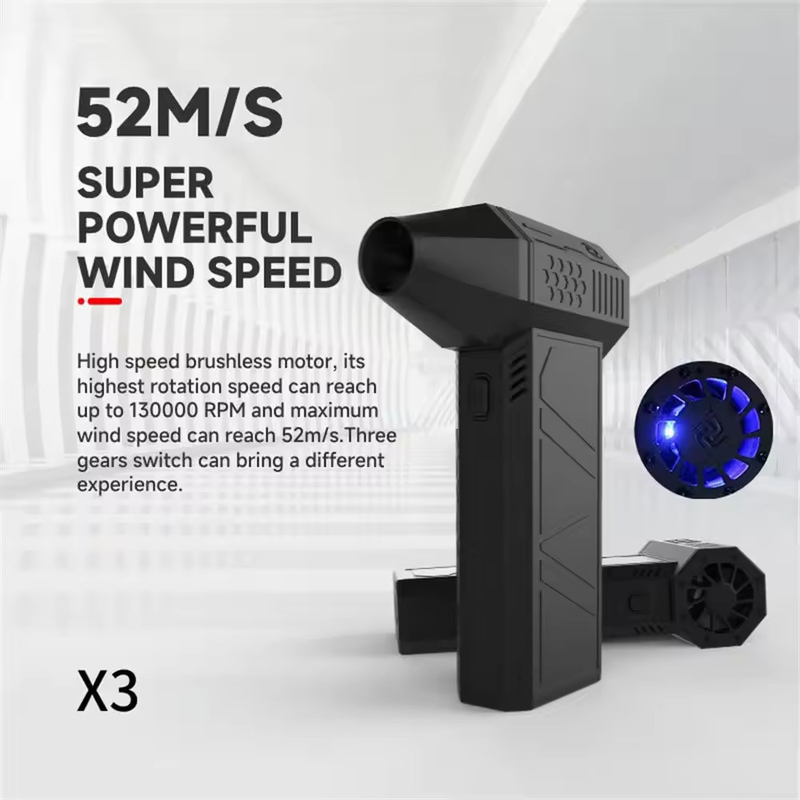 Μίνι επαναφορτιζόμενο X3 Brushless Turbo Jet Fan Ηλεκτρικός ανεμιστήρας αέρα aspirator για καθαρισμό σκόνης αυτοκινήτου