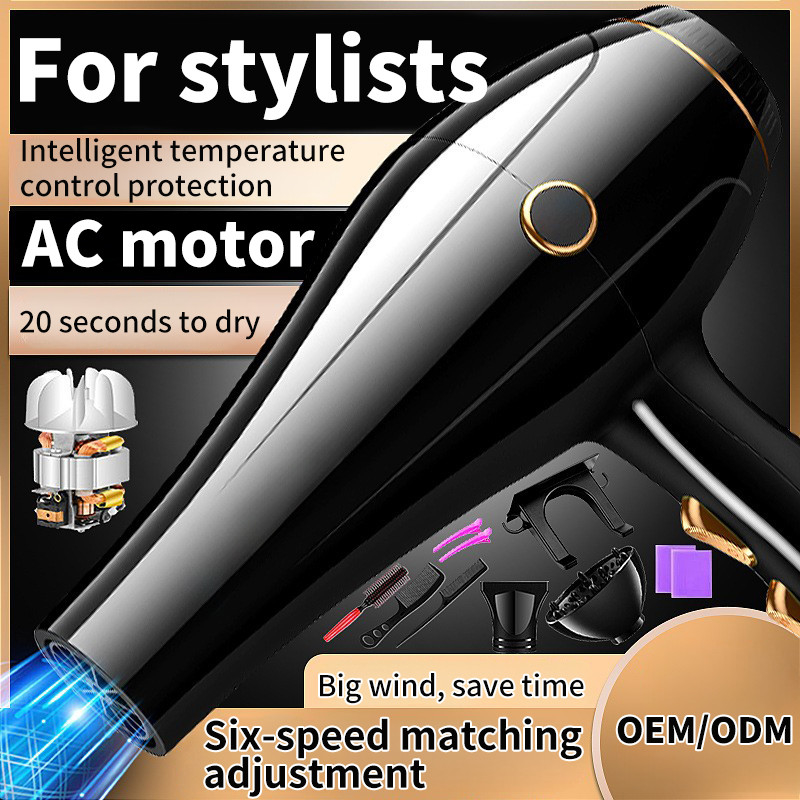2400W Μεγάλη ταχύτητα 130000 Rpm Γρήγορο ξηρό στεγνωτήρα μαλλιών για το σπίτι Ξενοδοχείο Εξωτερικά ταξίδια