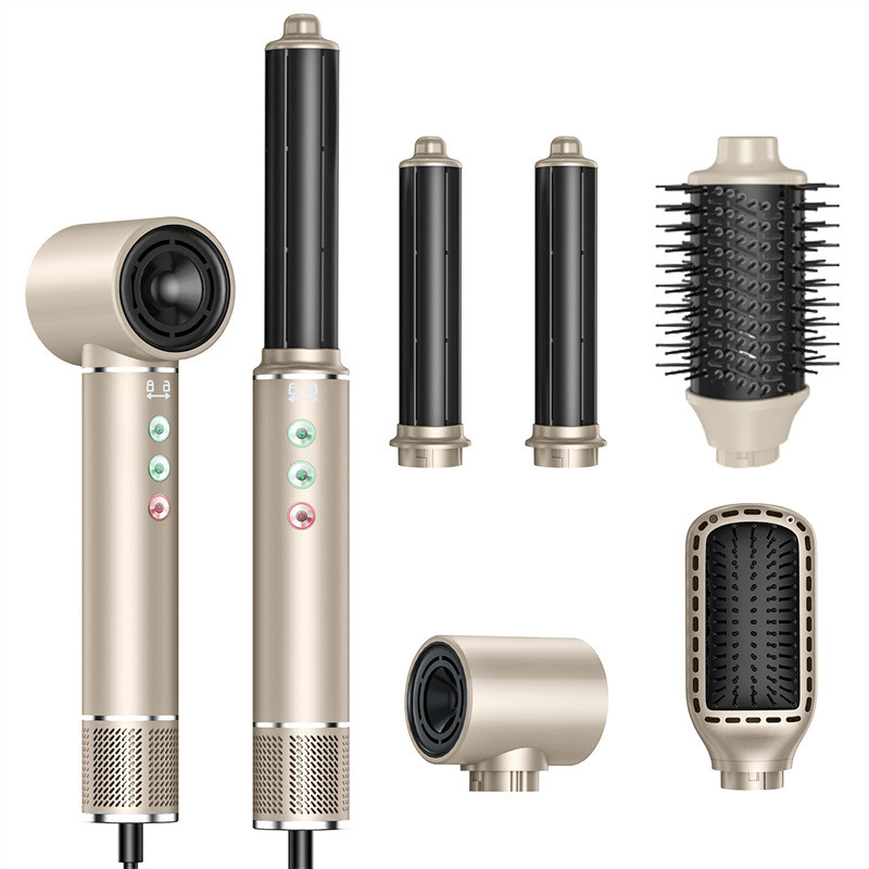 5 σε 1 Ζεστό αερό βούρτσα Μεγάλη ταχύτητα Brushless κινητήρα αυτόματη κάλυψη στεγνωτήρα μαλλιών Σετ αρνητικά ιόντα Αεροπορία Αλουμινίου Shell