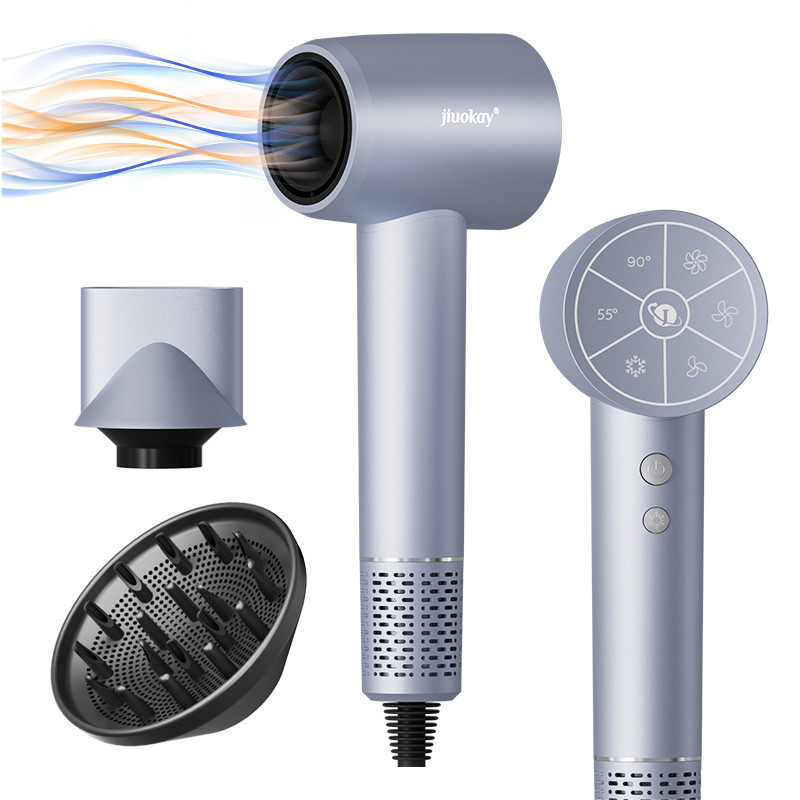 Επαγγελματικό Salon Grade 1800W υψηλής ισχύος 5 δισεκατομμύρια πλάσμα ελαφρύ βάρος γρήγορα στεγνώσεις στεγνωτήρα μαλλιών με εξατομικευμένο λογότυπο και τρεις ακροφύσια