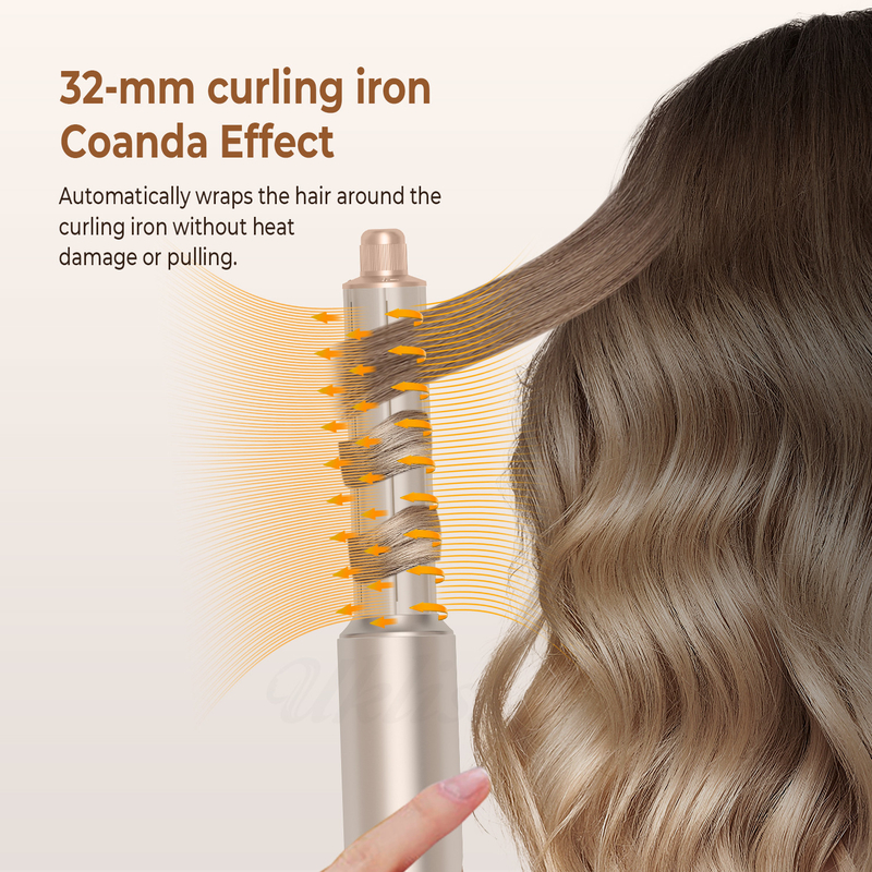 Ψυχρό 4 Gear 8 σε 1 Hair Styler 110 000 RPM ταχύτητα αρνητικό ιόνιο στεγνωτήρα μαλλιών αυτόματο κάλυψη σίδηρο Volumizer Straightener