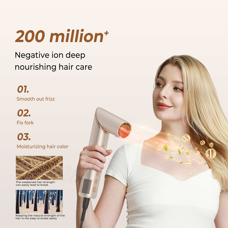 Ψυχρό 4 Gear 8 σε 1 Hair Styler 110 000 RPM ταχύτητα αρνητικό ιόνιο στεγνωτήρα μαλλιών αυτόματο κάλυψη σίδηρο Volumizer Straightener