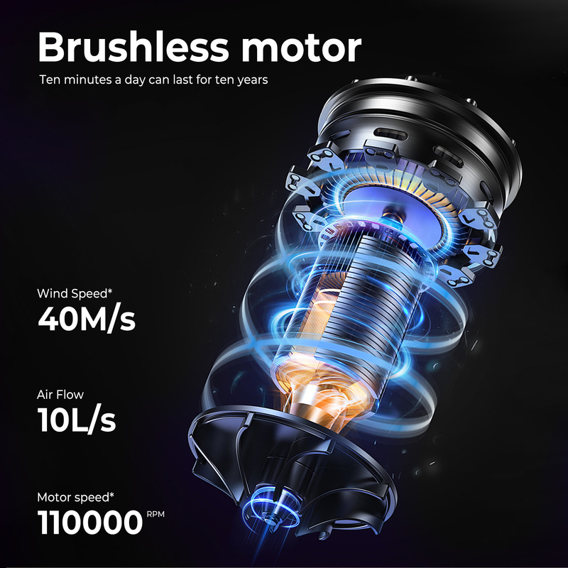 Ψυχρό 4 Gear 8 σε 1 Hair Styler 110 000 RPM ταχύτητα αρνητικό ιόνιο στεγνωτήρα μαλλιών αυτόματο κάλυψη σίδηρο Volumizer Straightener